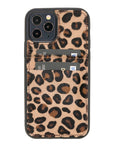 Luxury Leopard Leather iPhone 12 Pro Back Cover Case with Card Holder - Venito – 1
