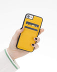Luxury Yellow Leather iPhone 6 Back Cover Case with Card Holder - Venito – 2