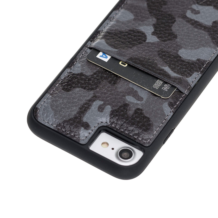 Luxury Camouflage Leather iPhone 8 Back Cover Case with Card Holder - Venito – 3