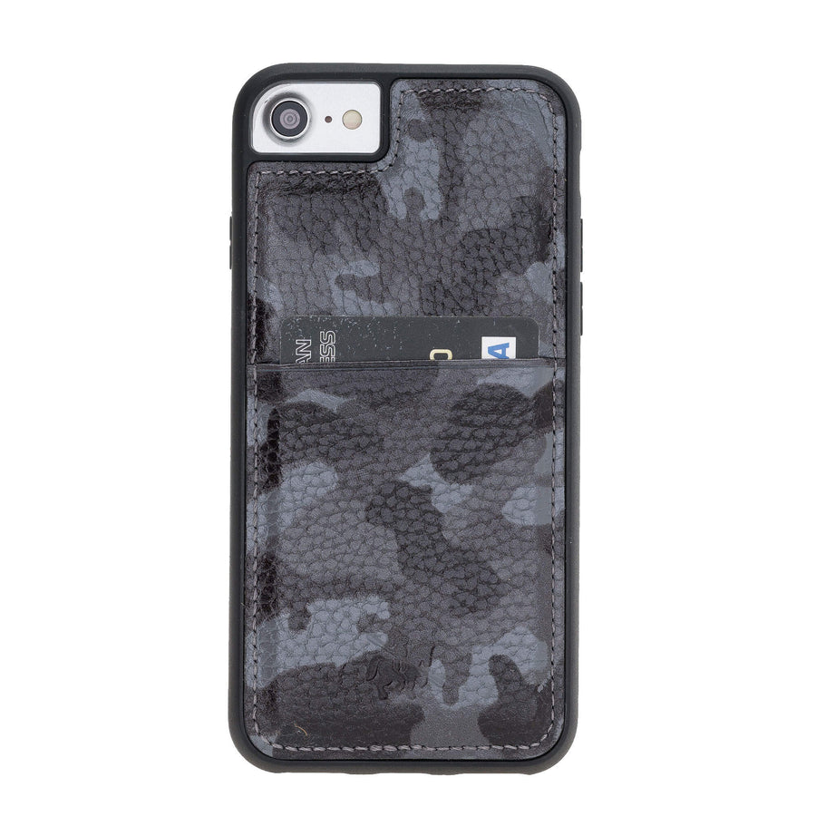 Luxury Camouflage Leather iPhone SE 2020 Back Cover Case with Card Holder - Venito – 1
