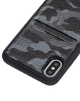 Luxury Camouflage Leather iPhone X Back Cover Case with Card Holder - Venito – 3