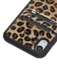 Luxury Leopard Leather iPhone XR Back Cover Case with Card Holder - Venito – 3