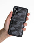 Luxury Camouflage Leather iPhone XS Back Cover Case with Card Holder - Venito – 3