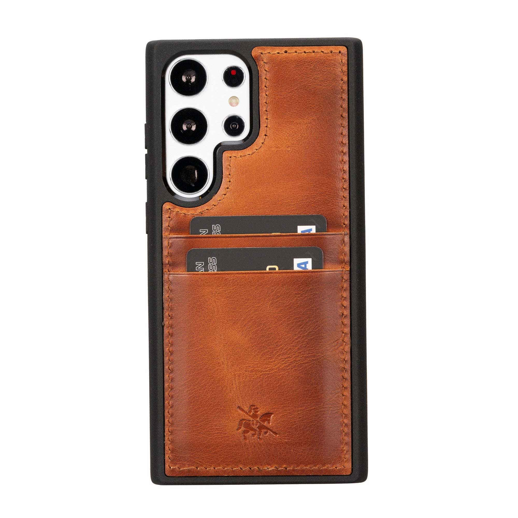 Capri Snap On Leather Wallet Case for Samsung Galaxy S23 Ultra Antique Brown