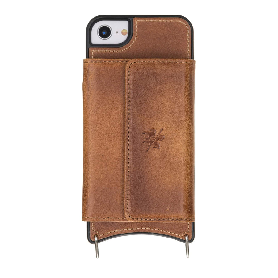 Bergamo Leather Crossbody Wallet Case for iPhone SE 2020 - SE 2022