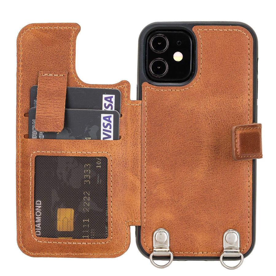 Fermo Leather Crossbody Wallet Phone Case for iPhone 12 Mini