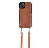 Fermo Leather Crossbody Wallet Phone Case for iPhone 13