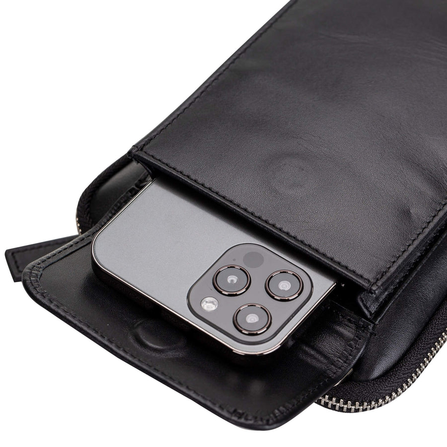 Ferrara Unisex Crossbody Leather Phone Purse