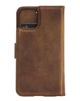 Luxury Brown Leather iPhone 11 Pro Detachable Wallet Case with Card Holder  - Venito - 7
