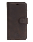 Luxury Dark Brown Leather iPhone 11 Pro Detachable Wallet Case with Card Holder - Venito - 8