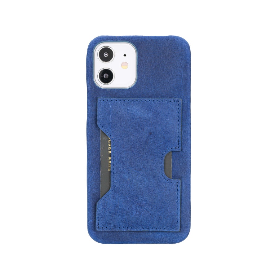 Luxury Blue Leather iPhone 12 Detachable Wallet Case with Card Holder & MagSafe - Venito - 5
