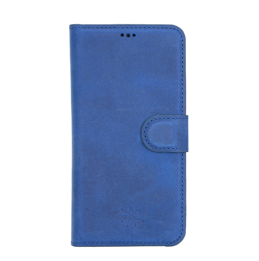 Luxury Blue Leather iPhone 12 Detachable Wallet Case with Card Holder & MagSafe - Venito - 6