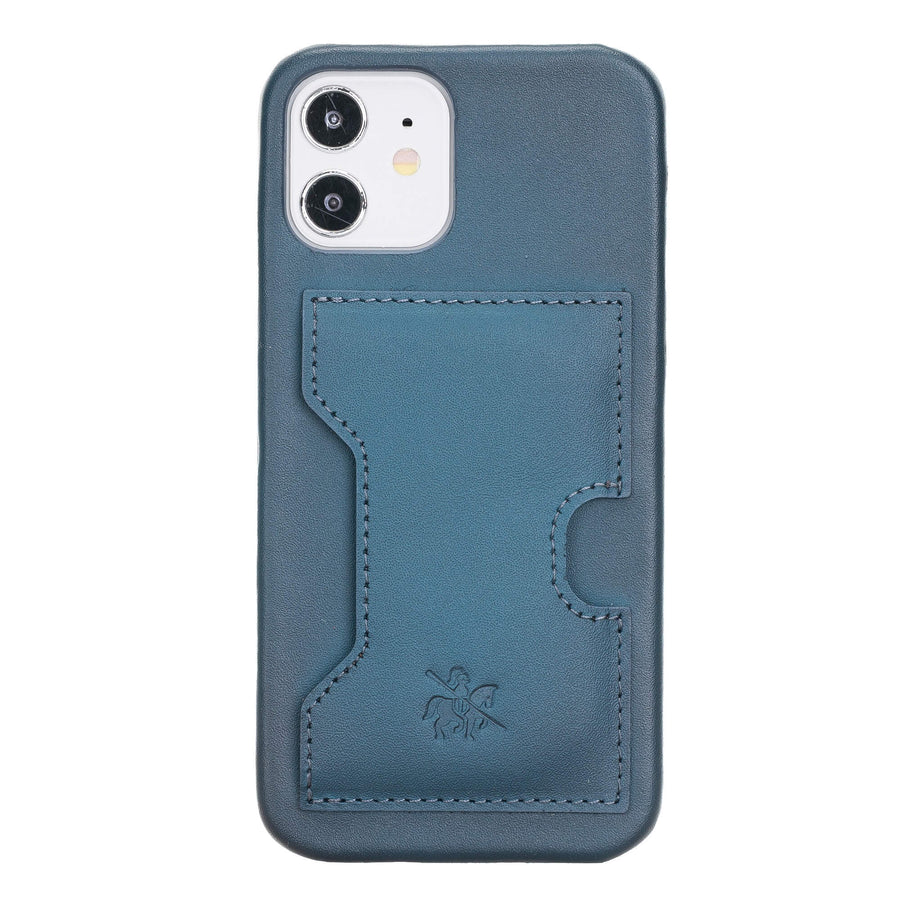 Luxury Pacific Blue Leather iPhone 12 Detachable Wallet Case with Card Holder & MagSafe - Venito - 5