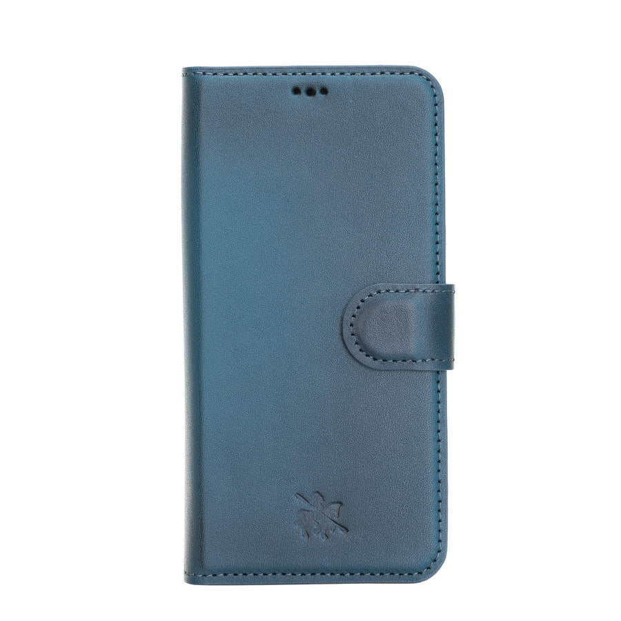 Luxury Pacific Blue Leather iPhone 12 Detachable Wallet Case with Card Holder & MagSafe - Venito - 7