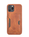 Luxury Brown Leather iPhone 12 Pro Detachable Wallet Case with Card Holder & MagSafe - Venito - 5