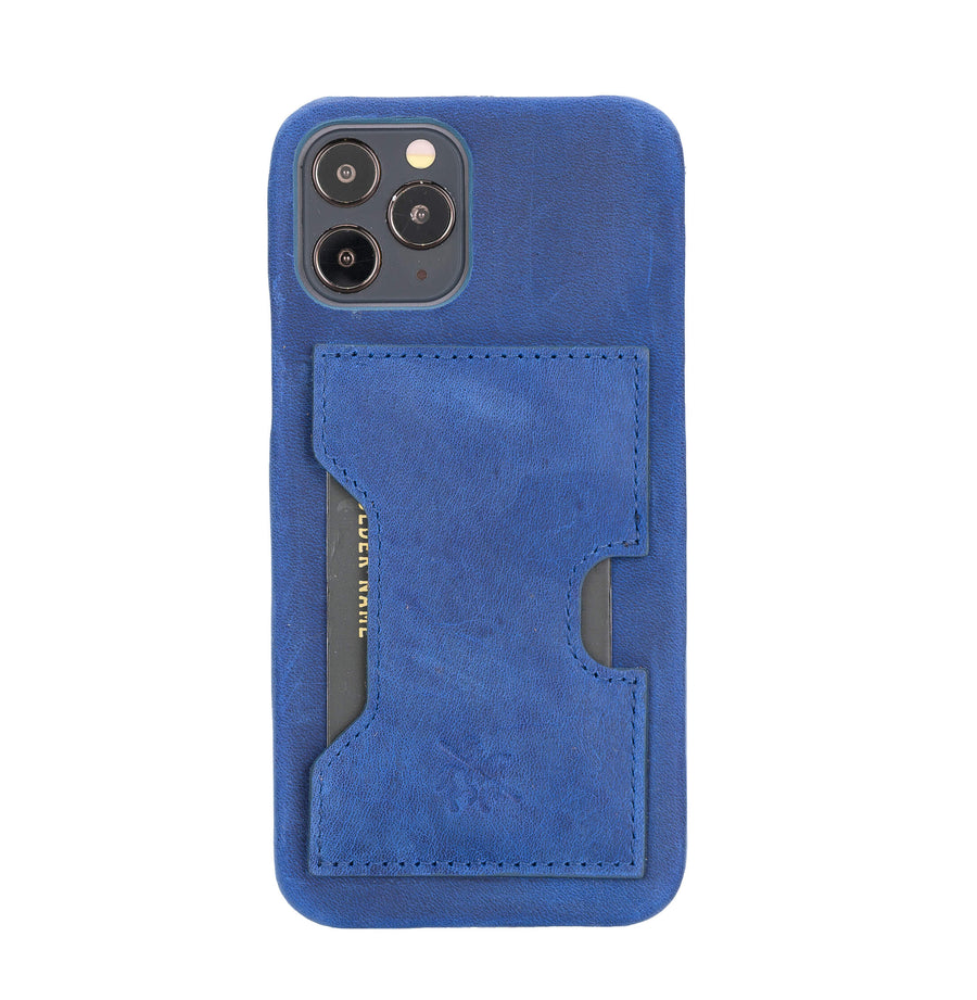 Luxury Blue Leather iPhone 12 Pro Detachable Wallet Case with Card Holder & MagSafe - Venito - 5