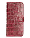 Luxury Red Crocodile Leather iPhone 12 Detachable Wallet Case with Card Holder & MagSafe - Venito - 7