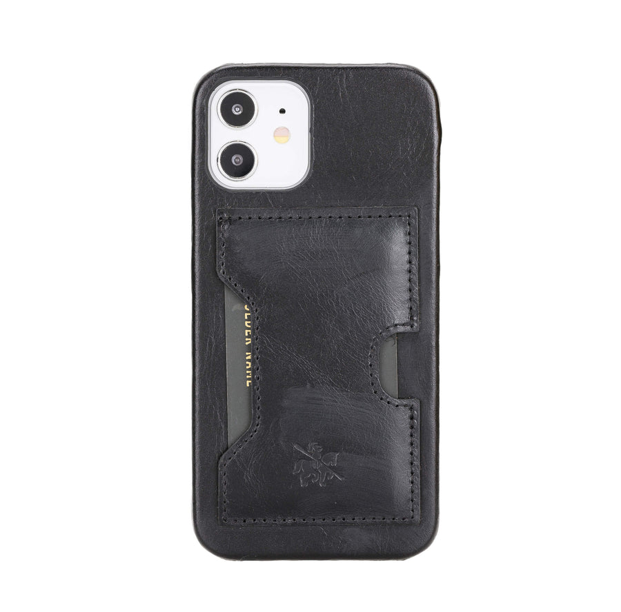 Luxury Black Leather iPhone 12 Detachable Wallet Case with Card Holder & MagSafe - Venito - 5