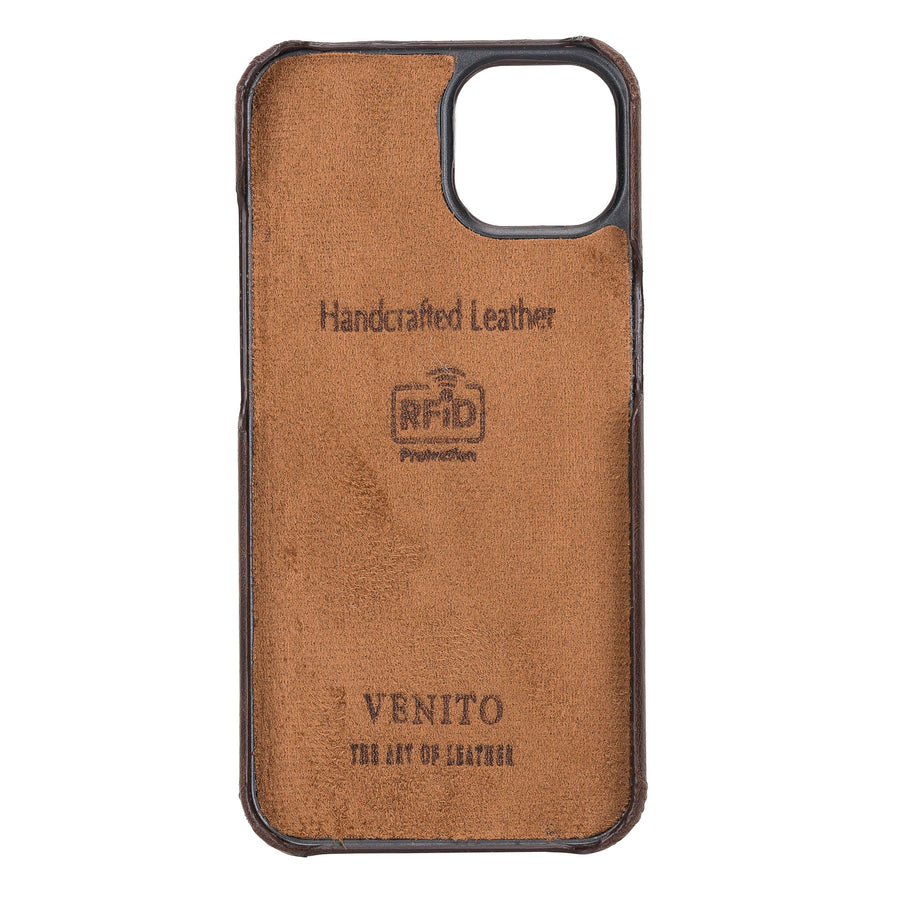 Florence Luxury Dark Brown Leather iPhone 13 Detachable Wallet Case with Card Holder & MagSafe - Venito - 6
