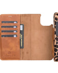 Florence Luxury Leopard Leather iPhone 13 Detachable Wallet Case with Card Holder & MagSafe - Venito - 3