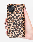 Florence Luxury Leopard Leather iPhone 13 Detachable Wallet Case with Card Holder & MagSafe - Venito - 9
