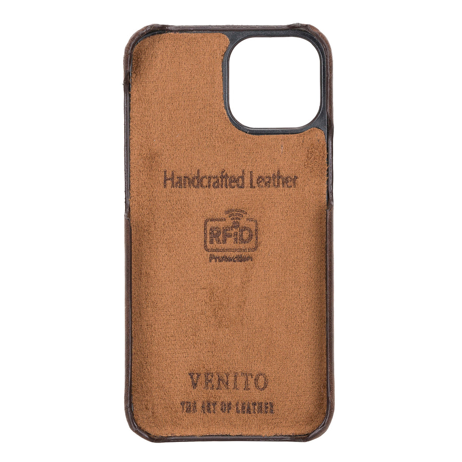 Florence Luxury Dark Brown Leather iPhone 13 Mini Detachable Wallet Case with Card Holder & MagSafe - Venito - 6
