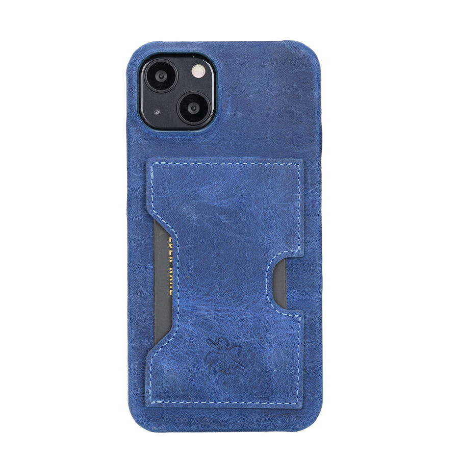 Florence Luxury Blue Leather iPhone 13 Detachable Wallet Case with Card Holder & MagSafe - Venito - 5