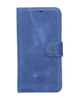 Florence Luxury Blue Leather iPhone 13 Pro Max Detachable Wallet Case with Card Holder & MagSafe - Venito - 7