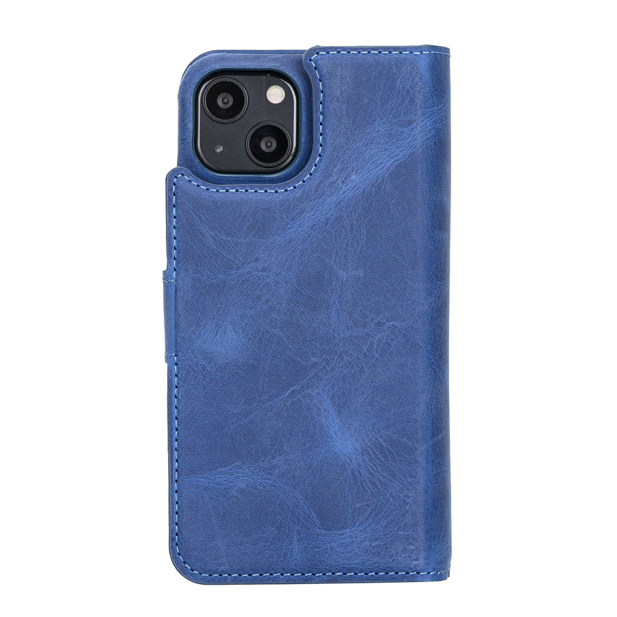 Florence Luxury Blue Leather iPhone 13 Pro Max Detachable Wallet Case with Card Holder & MagSafe - Venito - 8