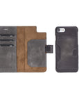 Luxury Gray Leather iPhone 6 Detachable Wallet Case with Card Holder - Venito - 1