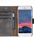 Luxury Gray Leather iPhone 6 Detachable Wallet Case with Card Holder - Venito - 4