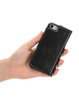 Luxury Rustic Black Leather iPhone 6 Detachable Wallet Case with Card Holder - Venito - 9