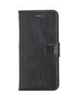 Luxury Rustic Black Leather iPhone 7 Detachable Wallet Case with Card Holder - Venito - 7