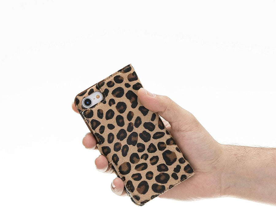 Luxury Leopard Leather iPhone 8 Detachable Wallet Case with Card Holder - Venito - 9