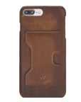 Luxury Brown Leather iPhone 8 Plus Detachable Wallet Case with Card Holder - Venito - 5