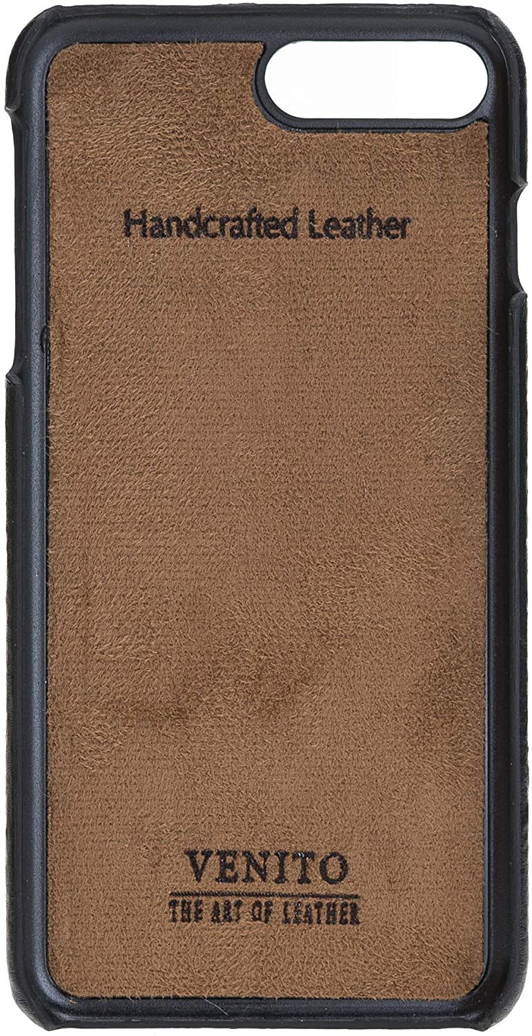 Luxury Rustic Black Leather iPhone SE 2020 Detachable Wallet Case with Card Holder - Venito - 5
