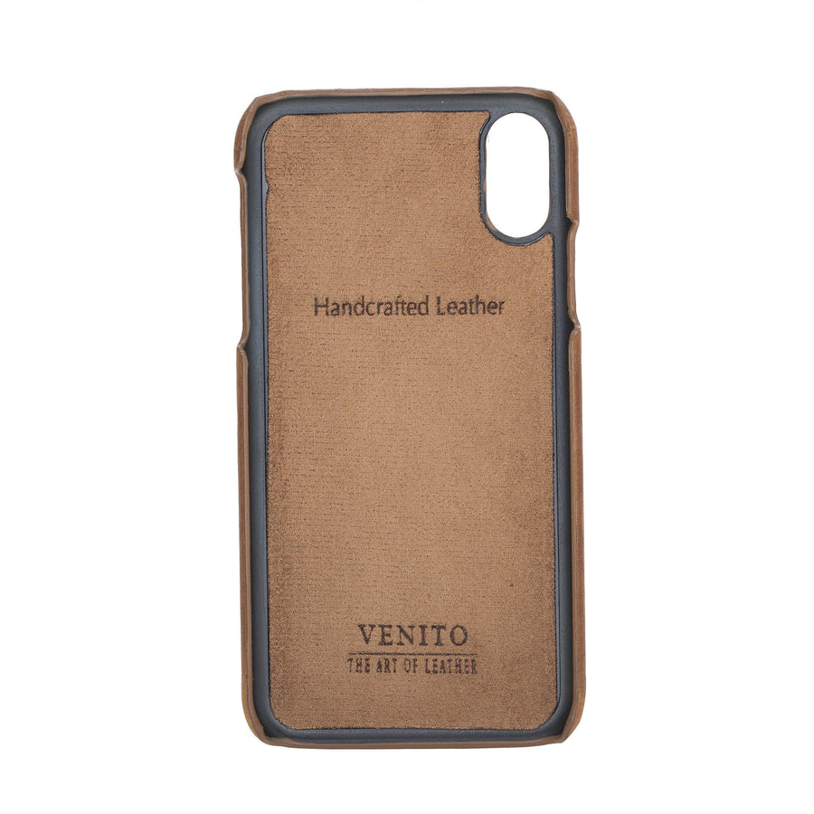 Luxury Brown Leather iPhone XR Detachable Wallet Case with Card Holder - Venito - 6