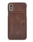 Luxury Brown Leather iPhone XS Detachable Wallet Case with Card Holder - Venito - 8