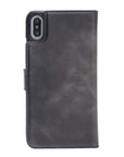 Luxury Gray Leather iPhone XS Max Detachable Wallet Case with Card Holder - Venito - 8