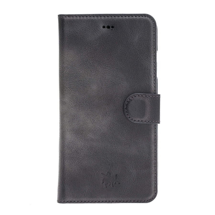 Luxury Gray Leather iPhone XS Max Detachable Wallet Case with Card Holder - Venito - 9