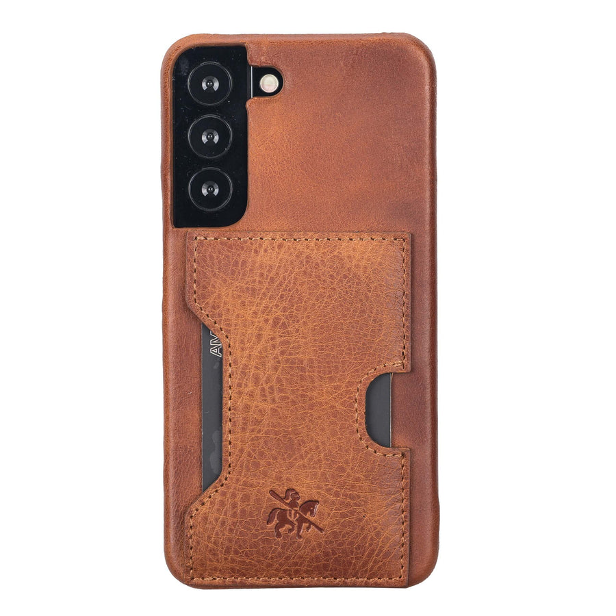Luxury Brown Leather Samsung Galaxy S22 Detachable Wallet Case with Card Holder - Venito - 5