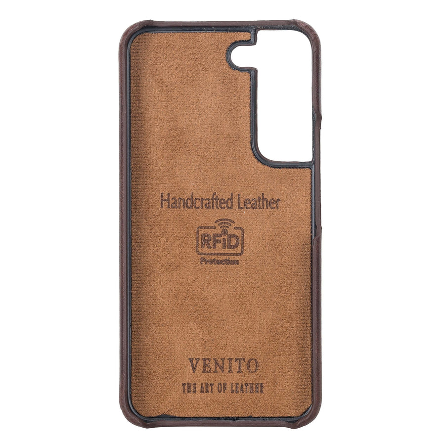 Luxury Dark Brown Leather Samsung Galaxy S22 Detachable Wallet Case with Card Holder - Venito - 7
