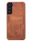 Luxury Brown Leather Samsung Galaxy S22 Plus Detachable Wallet Case with Card Holder - Venito - 5
