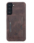 Luxury Dark Brown Leather Samsung Galaxy S22 Plus Detachable Wallet Case with Card Holder - Venito - 5