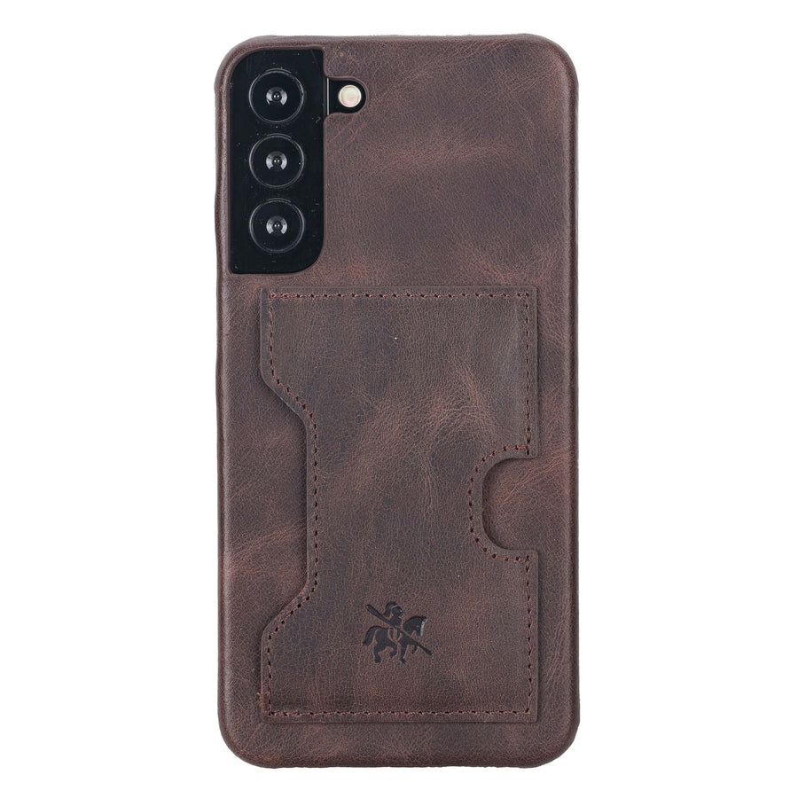 Luxury Dark Brown Leather Samsung Galaxy S22 Plus Detachable Wallet Case with Card Holder - Venito - 6