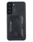 Luxury Black Leather Samsung Galaxy S22 Plus Detachable Wallet Case with Card Holder - Venito - 5