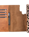 Luxury Leopard Leather Samsung Galaxy S22 Utra Wallet Case with Card Holder - Venito - 3