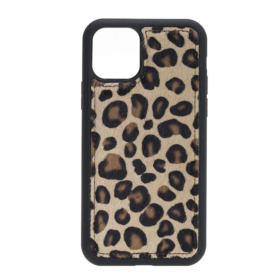 Luxury Leopard Leather iPhone 11 Snap-On Case - Venito – 1