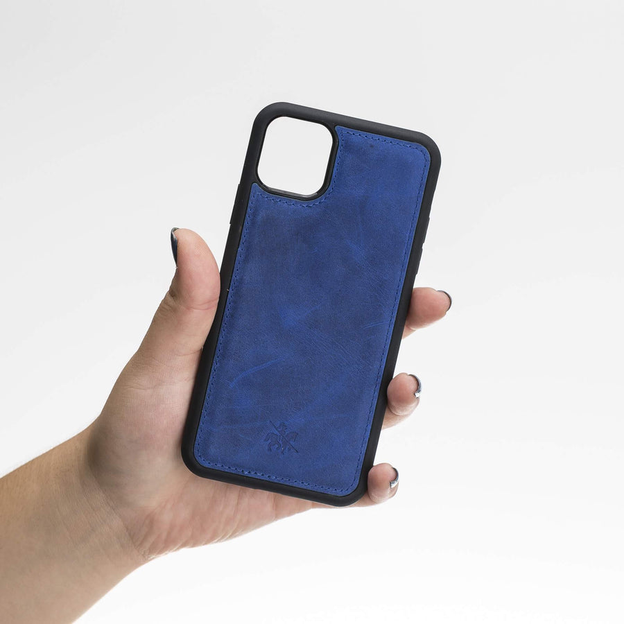 Luxury Blue Leather iPhone 11 Pro Max Snap-On Case - Venito – 2