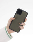 Luxury Midnight Green Leather iPhone 11 Pro Snap-On Case - Venito – 2
